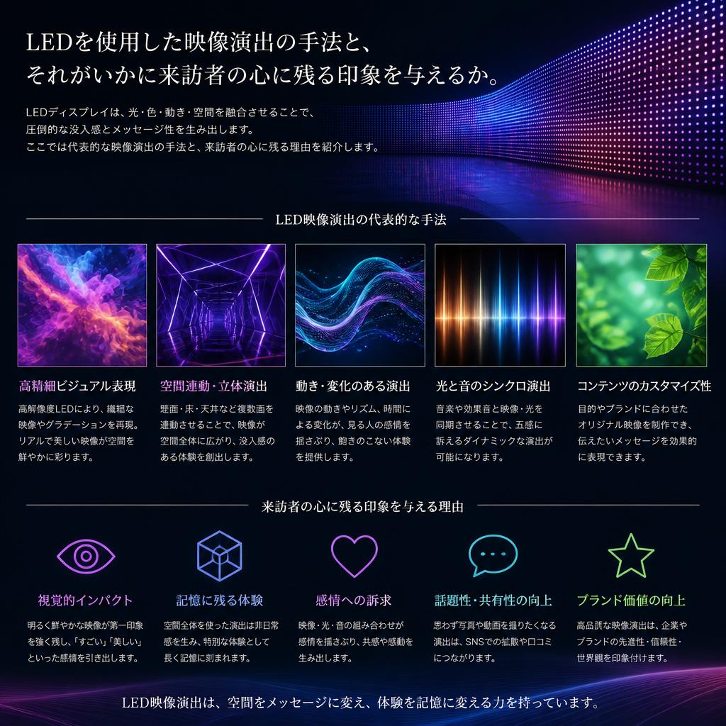 映像演出で感動を呼ぶ
