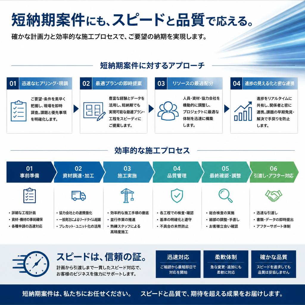 5. 短納期対応の強み