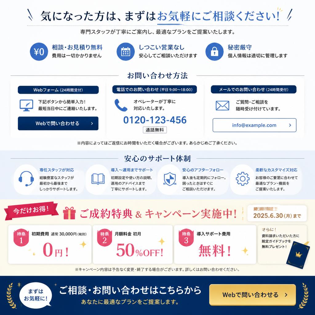 7. 今すぐお問い合わせを！