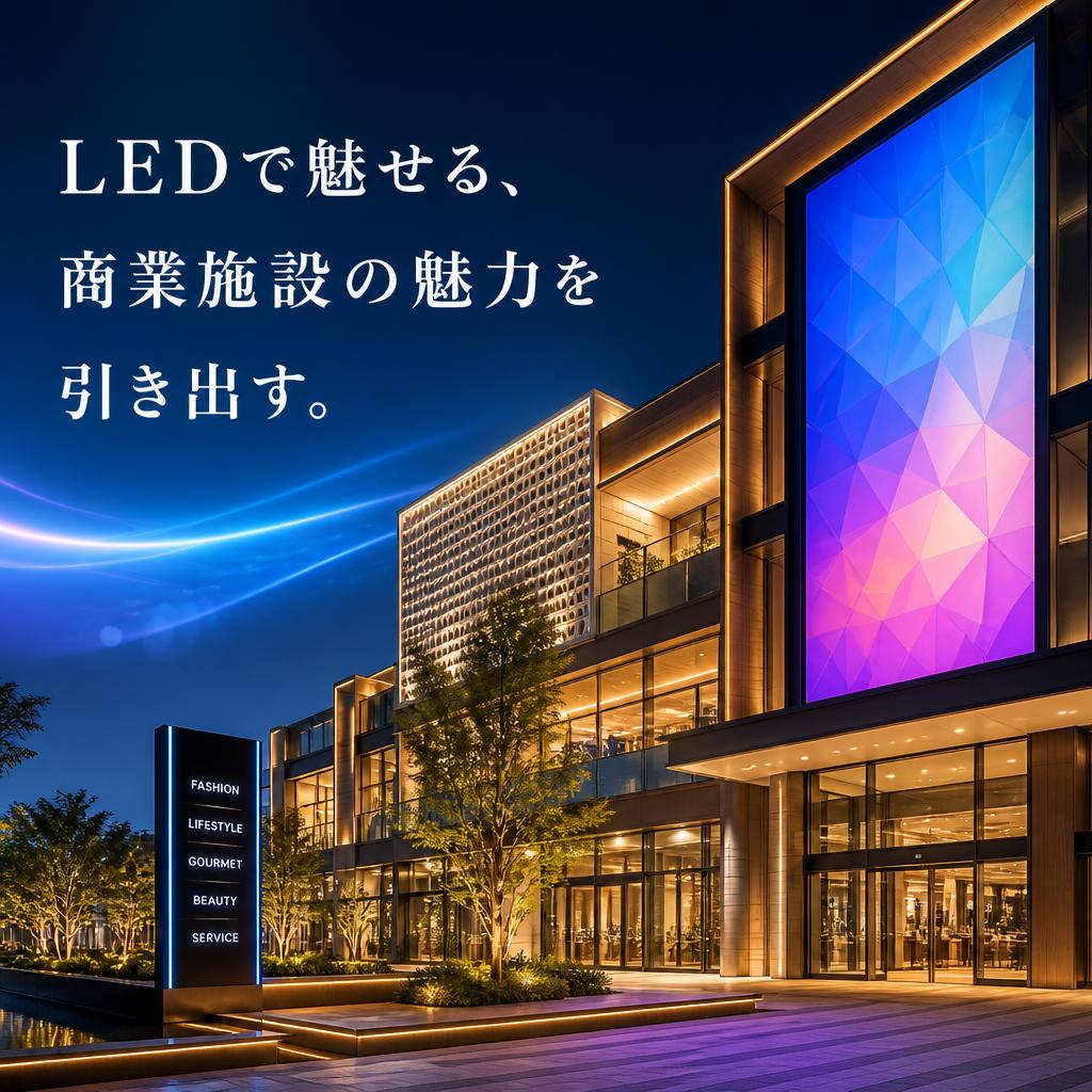 「LEDで魅せる、商業施設の魅力を引き出す。」