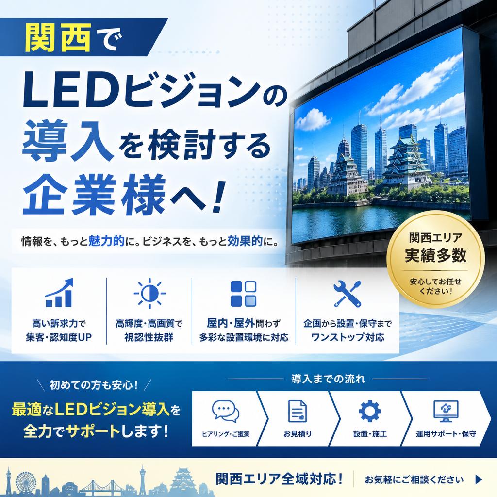 関西でLEDビジョンの導入を検討する企業様へ！