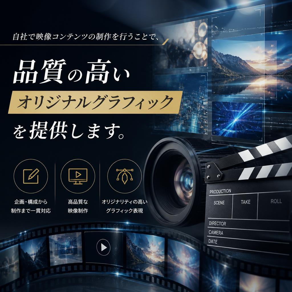 高品質な映像制作とオリジナルグラフィック