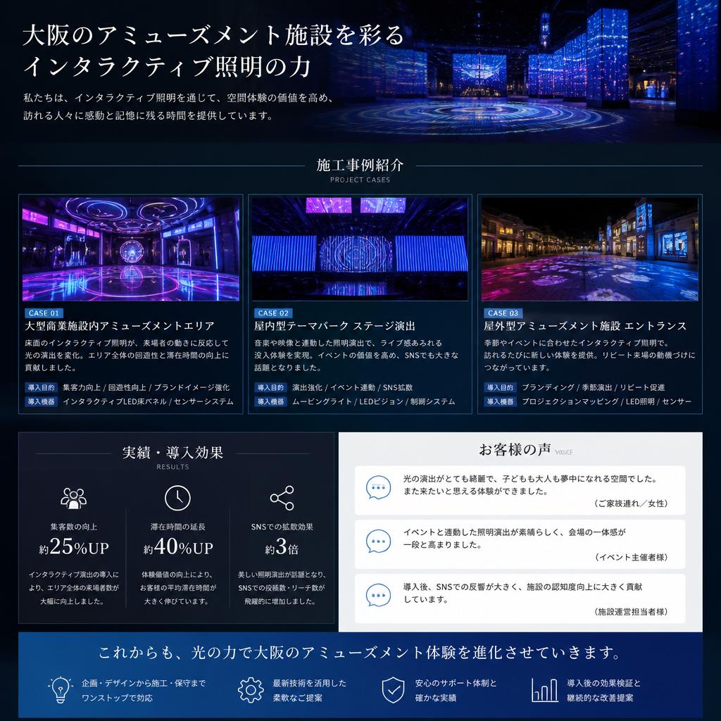 2. 大阪のアミューズメント施設での実績