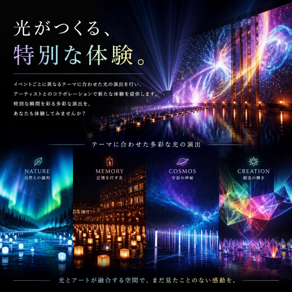 多彩な光の演出で魅せる！