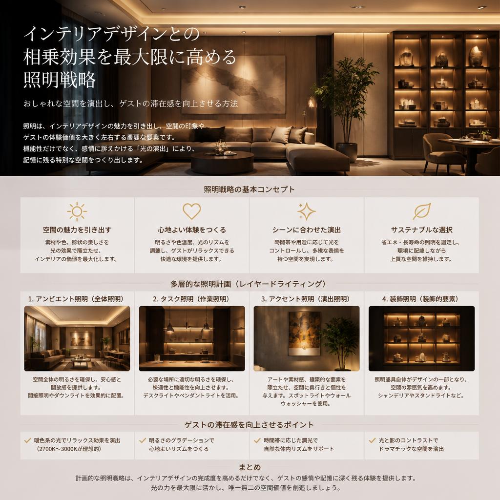 インテリアデザインと照明のシナジー