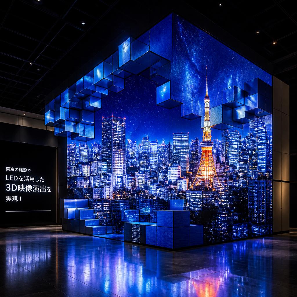 東京の施設でLEDを活用した3D映像演出を実現！