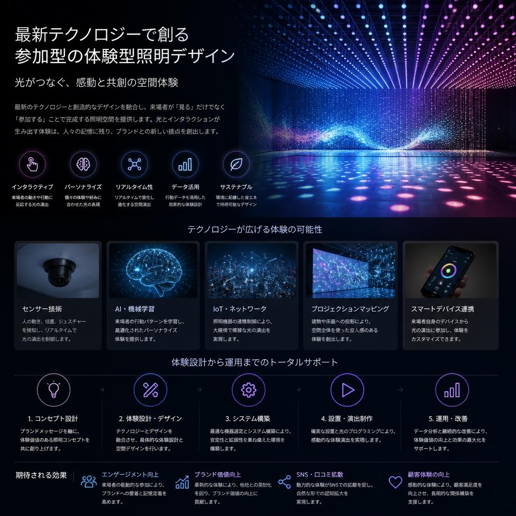 インタラクティブな照明演出で心をつかむ