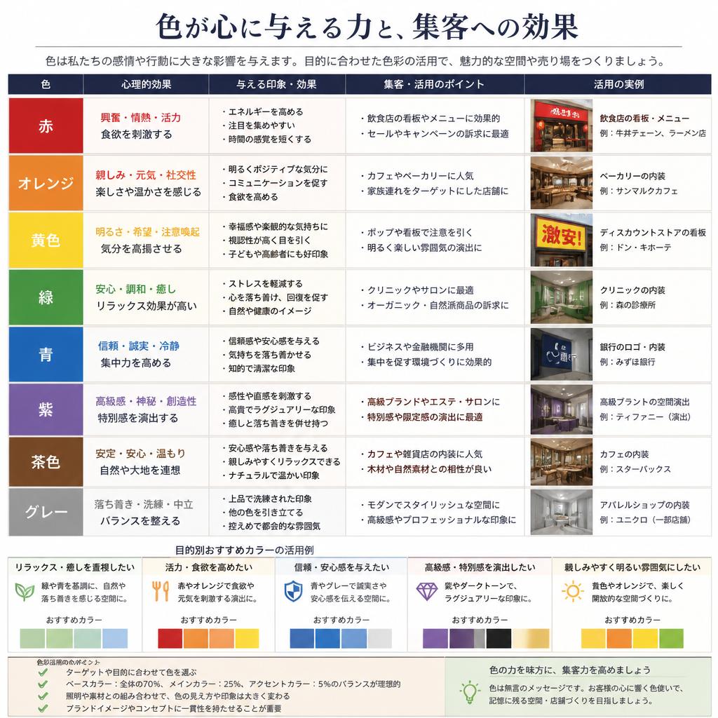 2. 色彩心理と集客効果