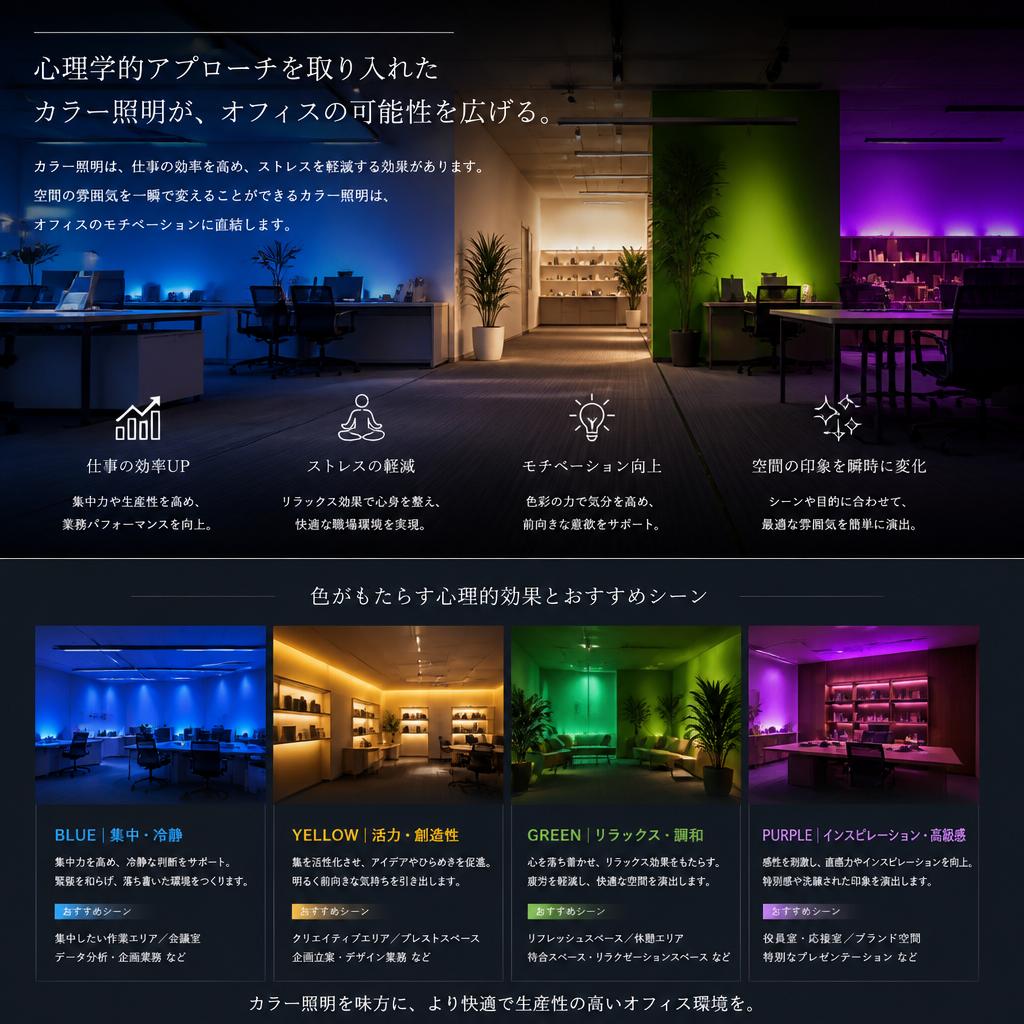 カラー照明がもたらす効果とは