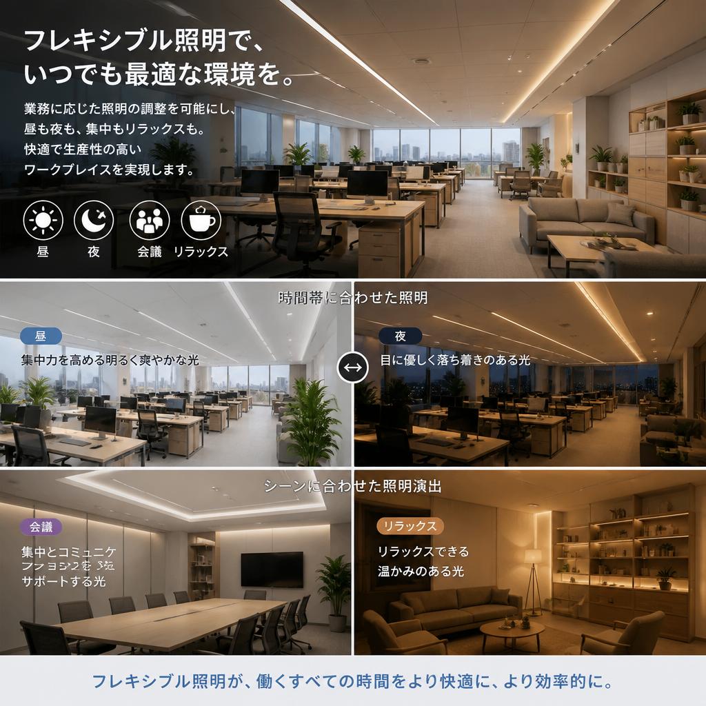 フレキシブル照明の導入