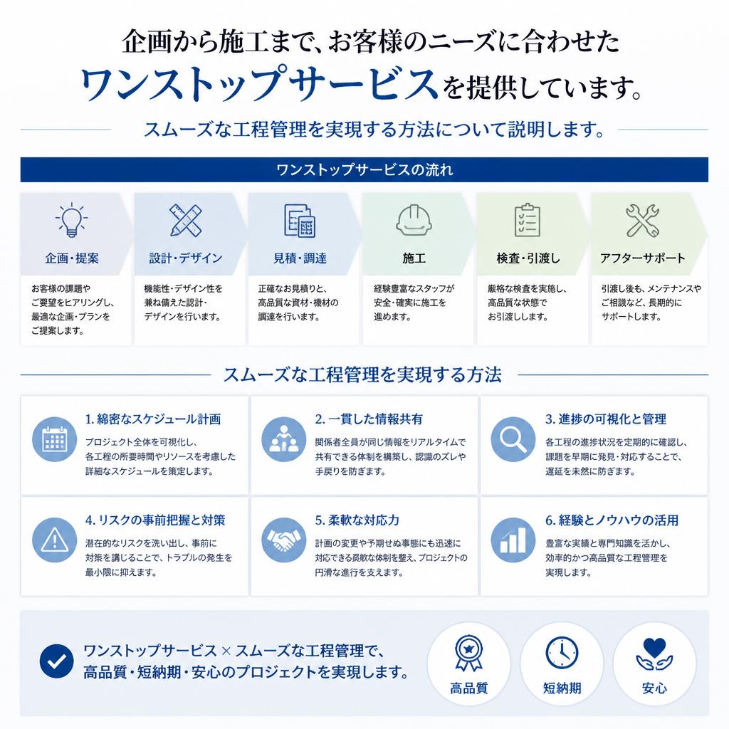 4. 一貫したプロセスで安心