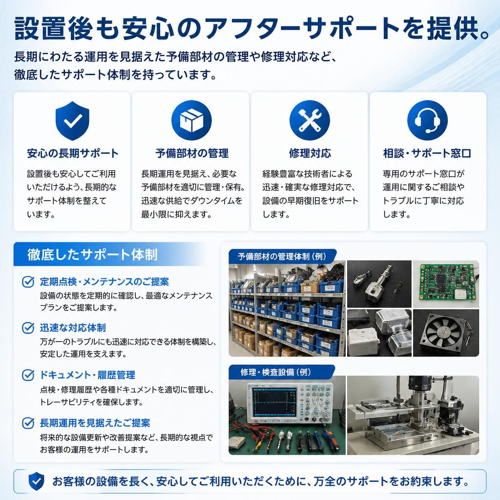 安心のアフターサポート