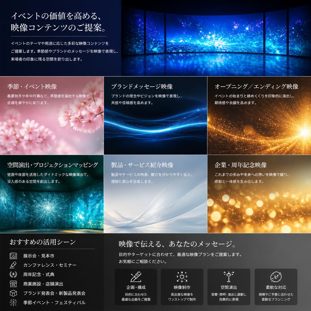 多彩な演出映像の可能性