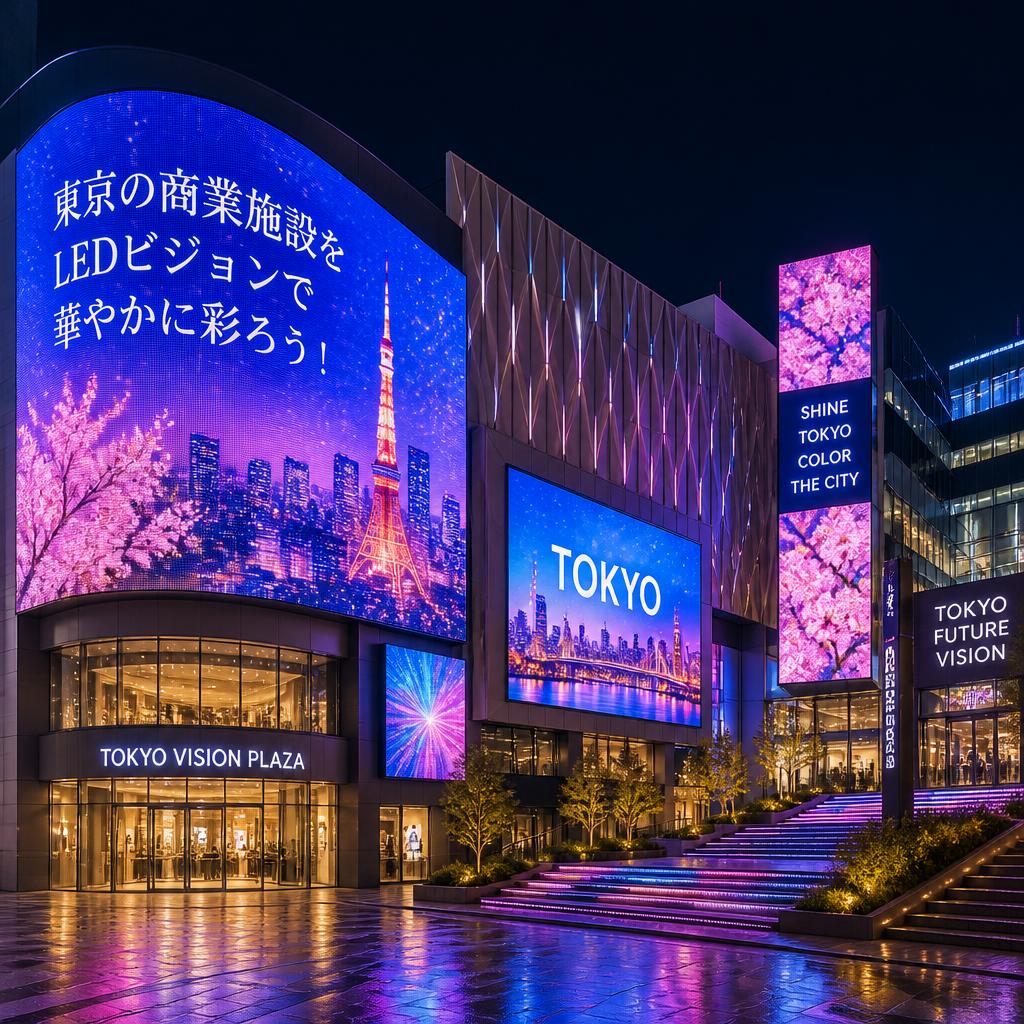 東京の商業施設をLEDビジョンで華やかに彩ろう！