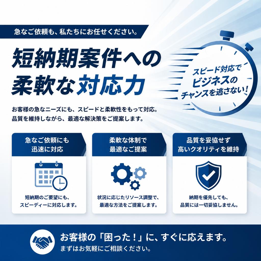4. 短納期対応の可能性