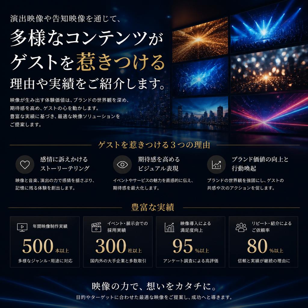 多彩な演出映像で魅了
