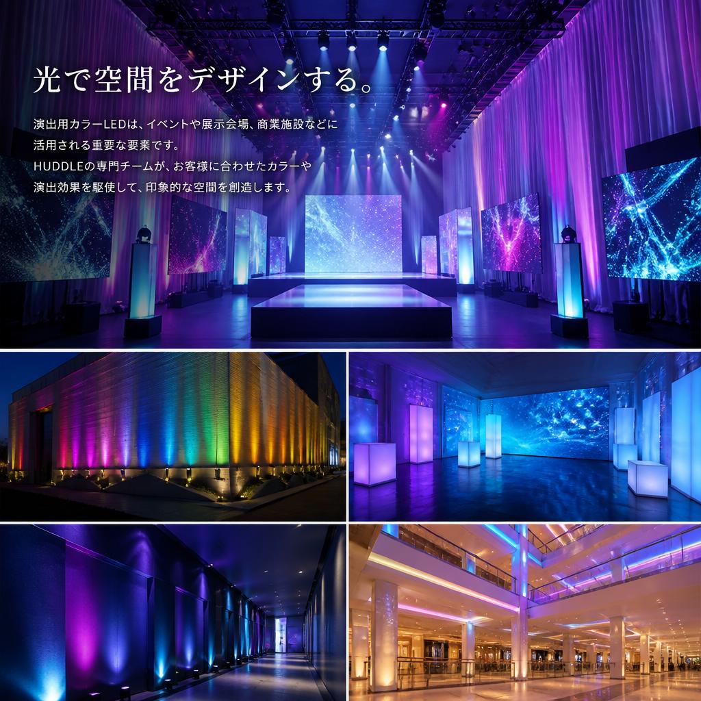 演出用カラーLEDで彩る空間