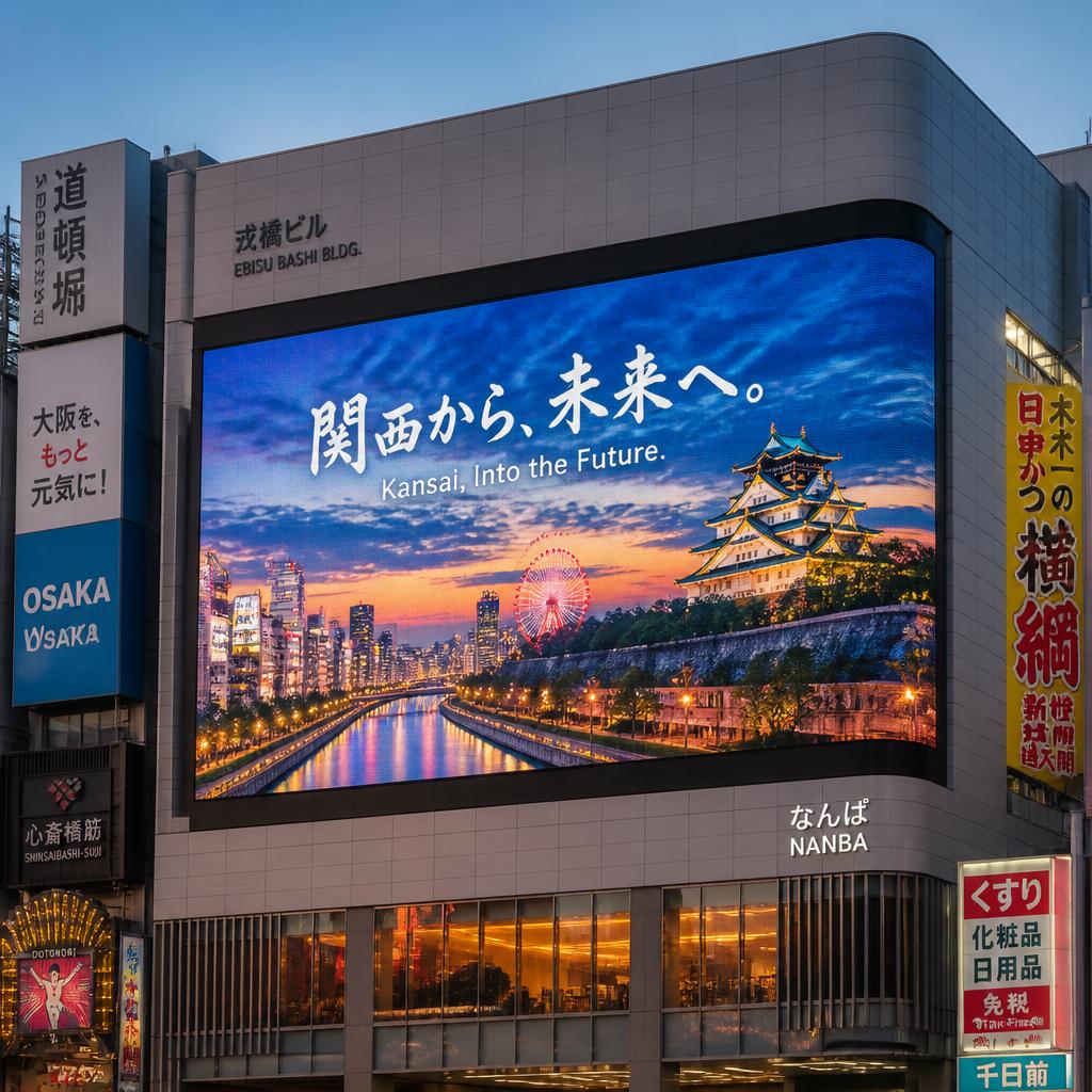 関西のビル外壁に大型LEDビジョンを！