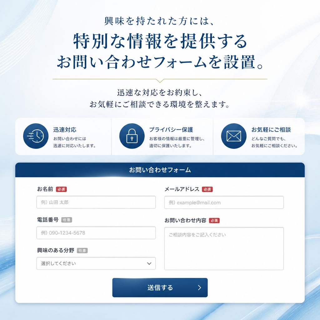 7. お問い合わせフォーム