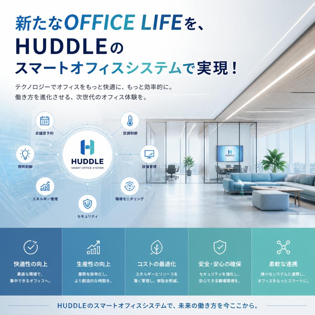 新たなOFFICE LIFEを、HUDDLEのスマートオフィスシステムで実現！