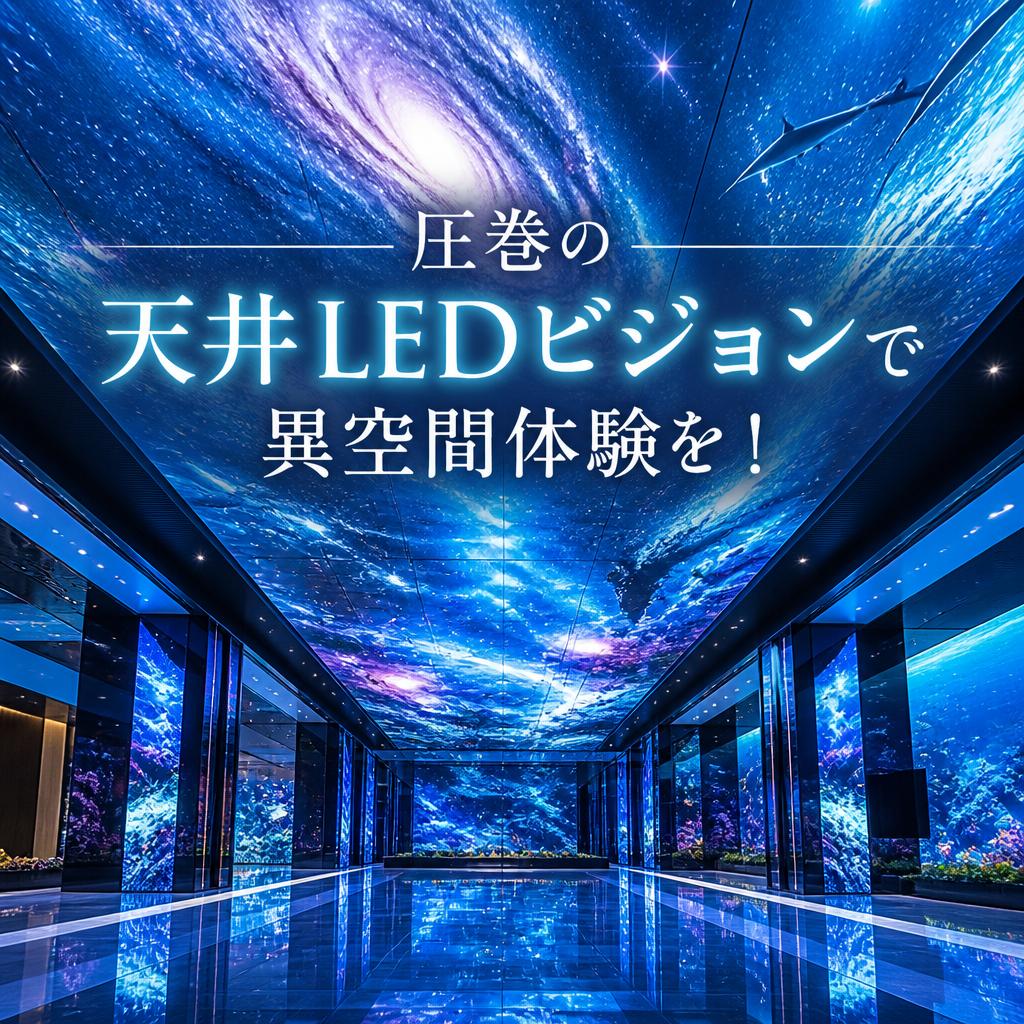 圧巻の天井LEDビジョンで異空間体験を！