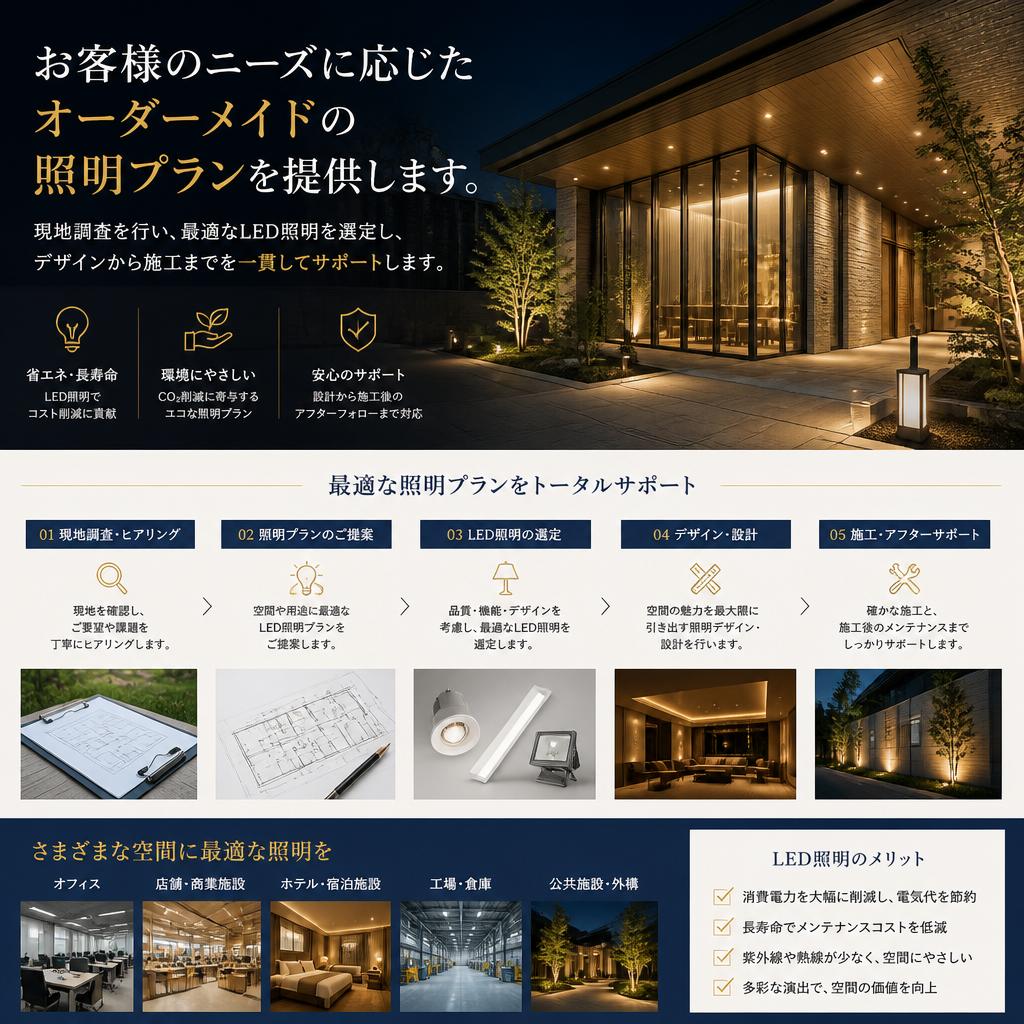 オーダーメイドの照明プラン