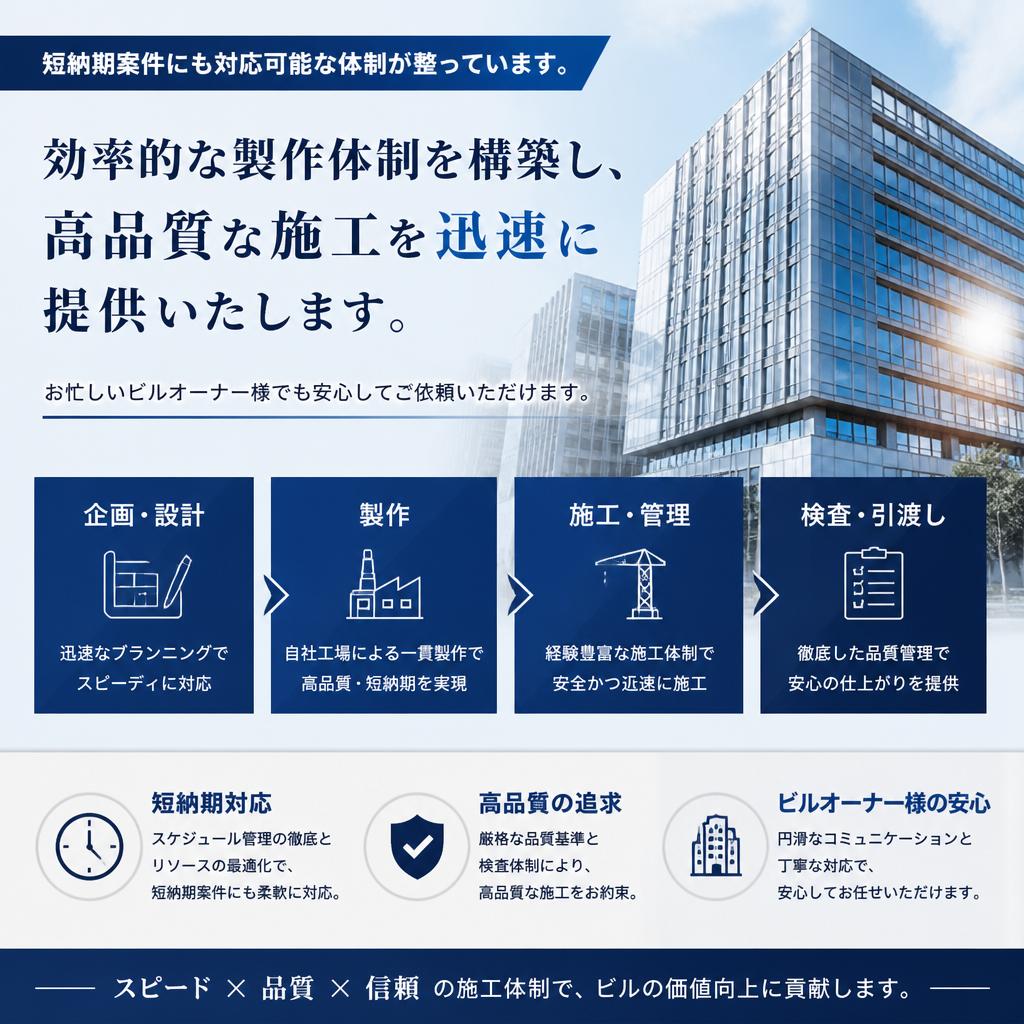 短納期・高品質なサービス