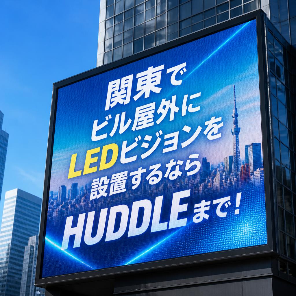 関東でビル屋外にLEDビジョンを設置するならHUDDLEまで！