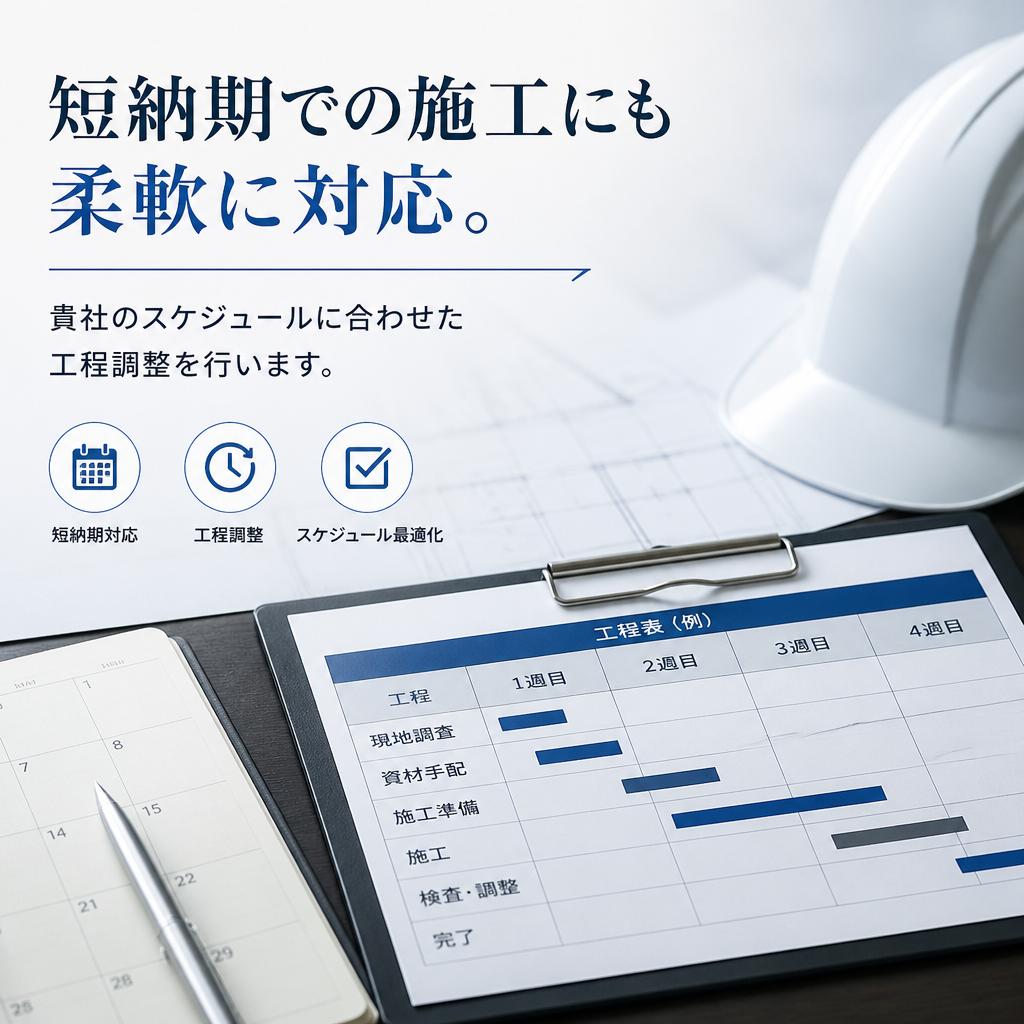 短納期案件への対応力