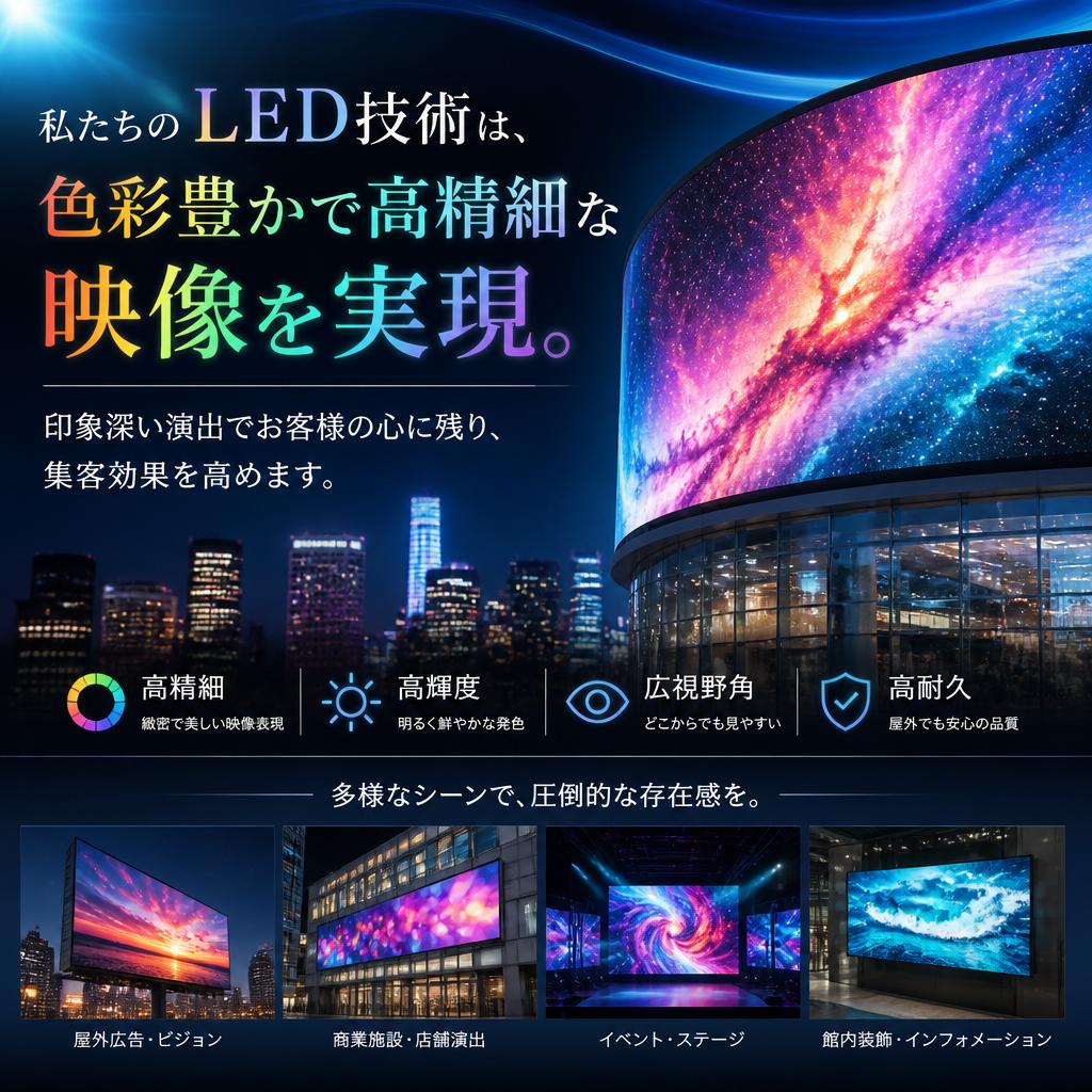 LED技術による高品質な演出