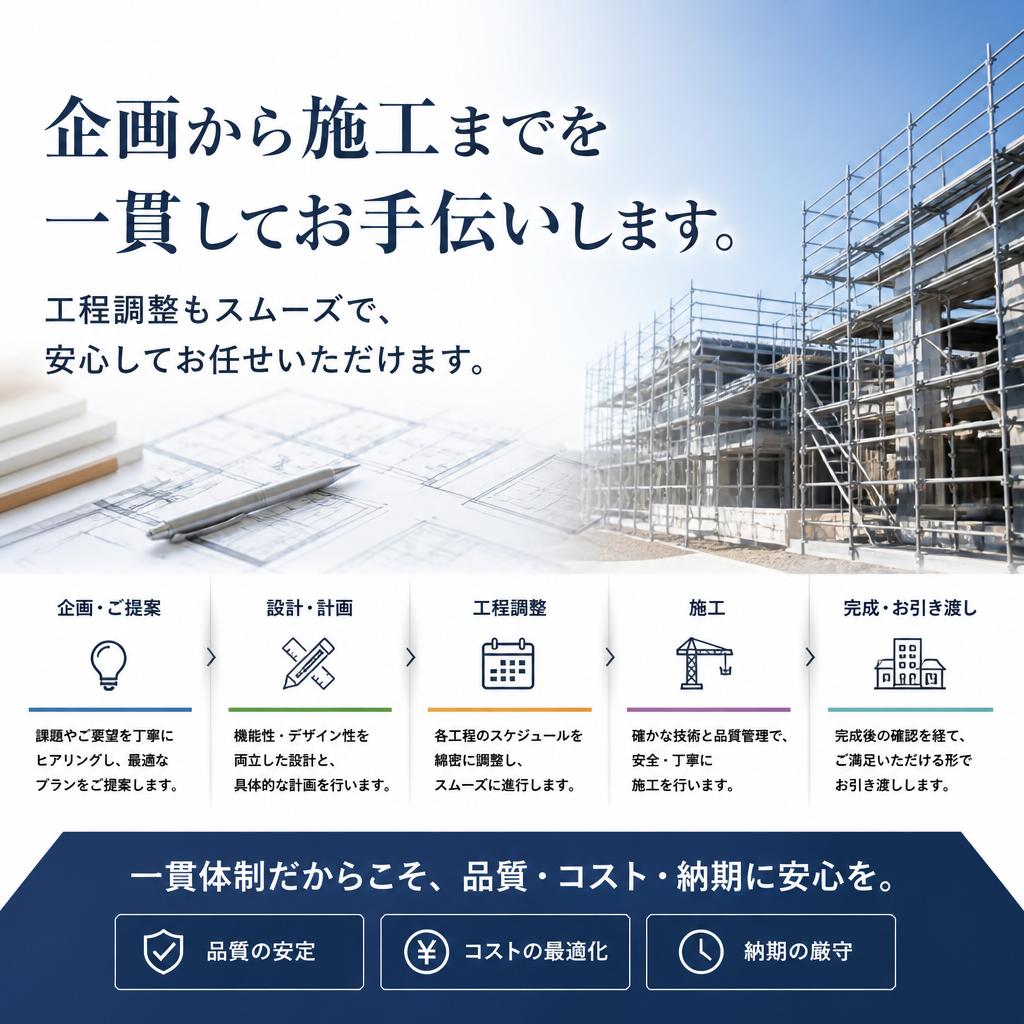 ワンストップサービスで安心