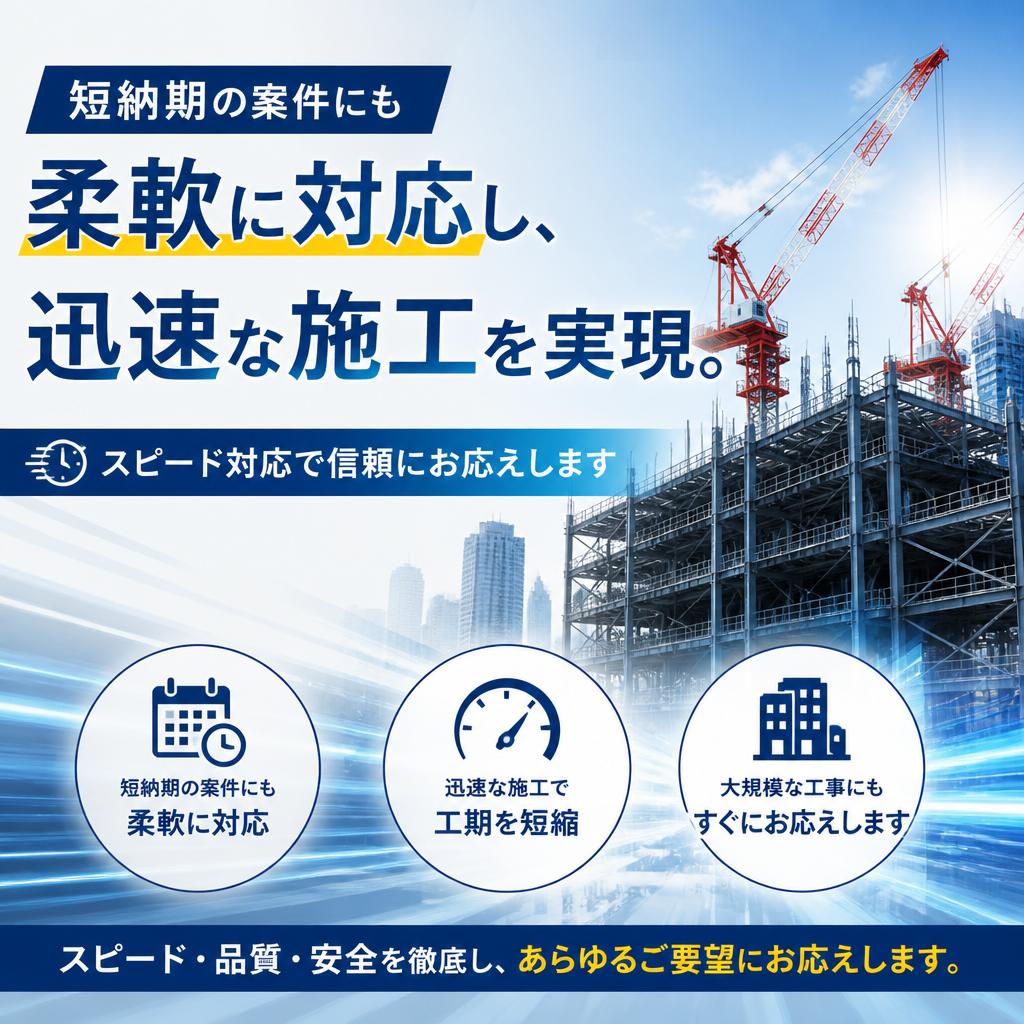 短納期対応で素早く実現