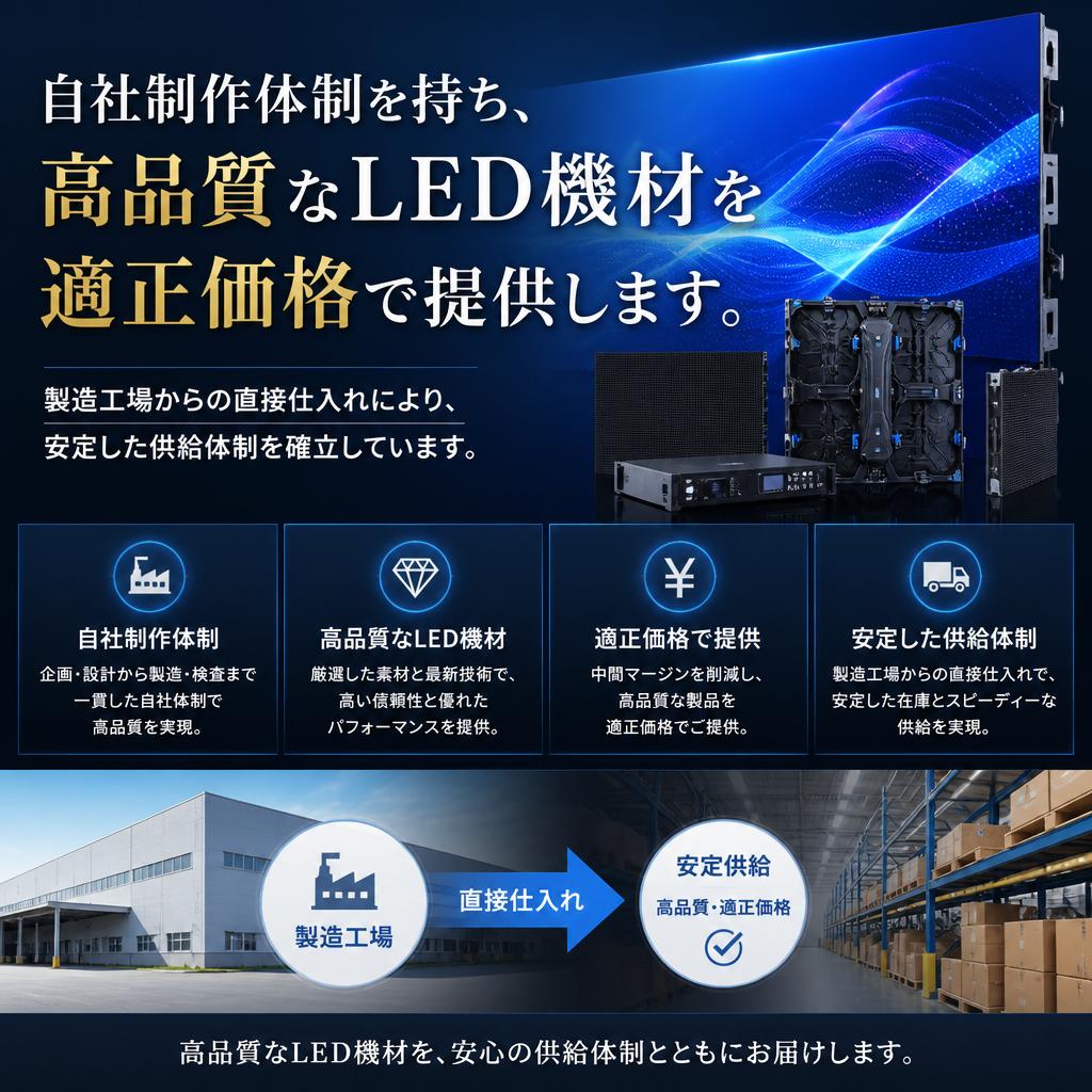高品質な機材のご提供