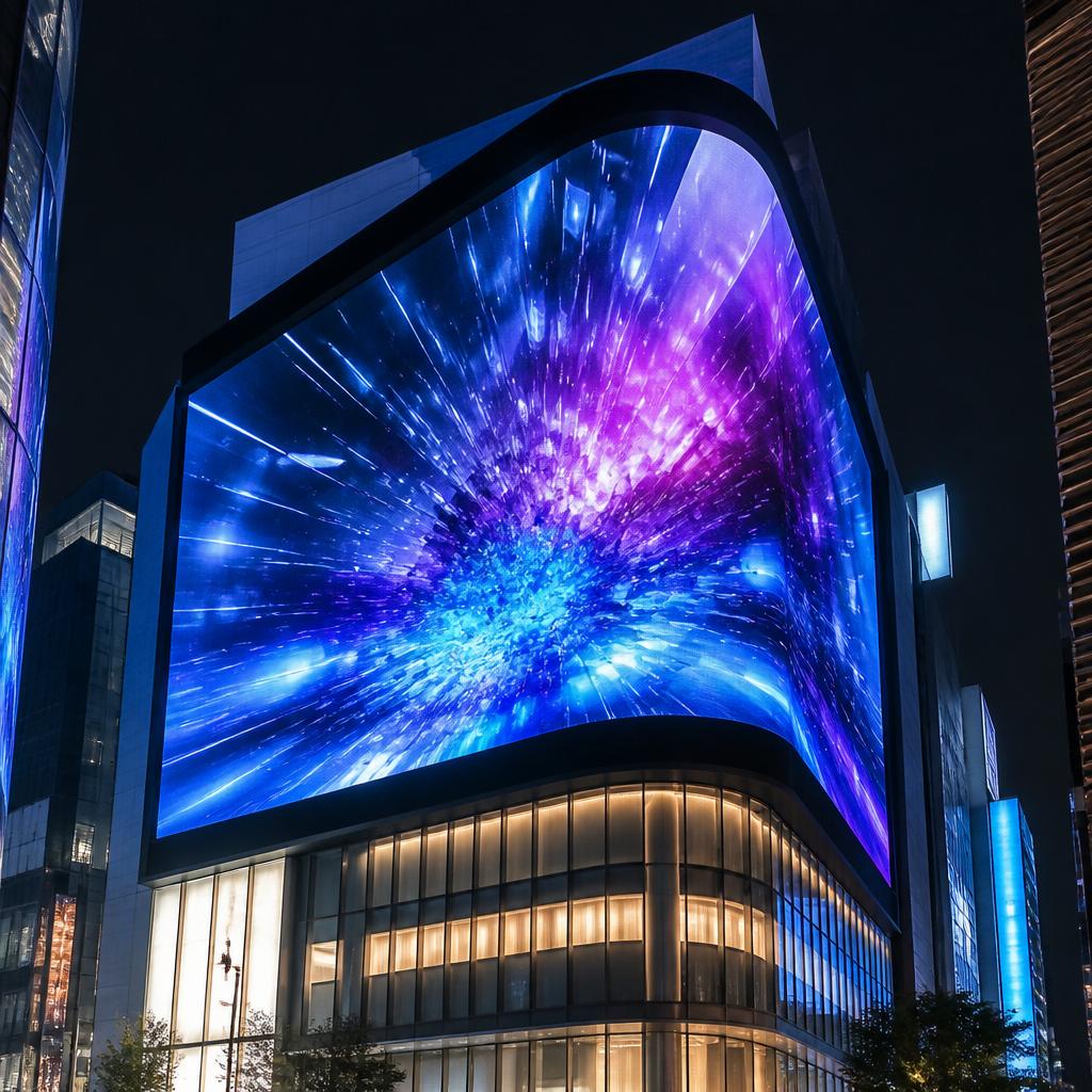 池袋のビル壁面をLEDビジョンで迫力演出！