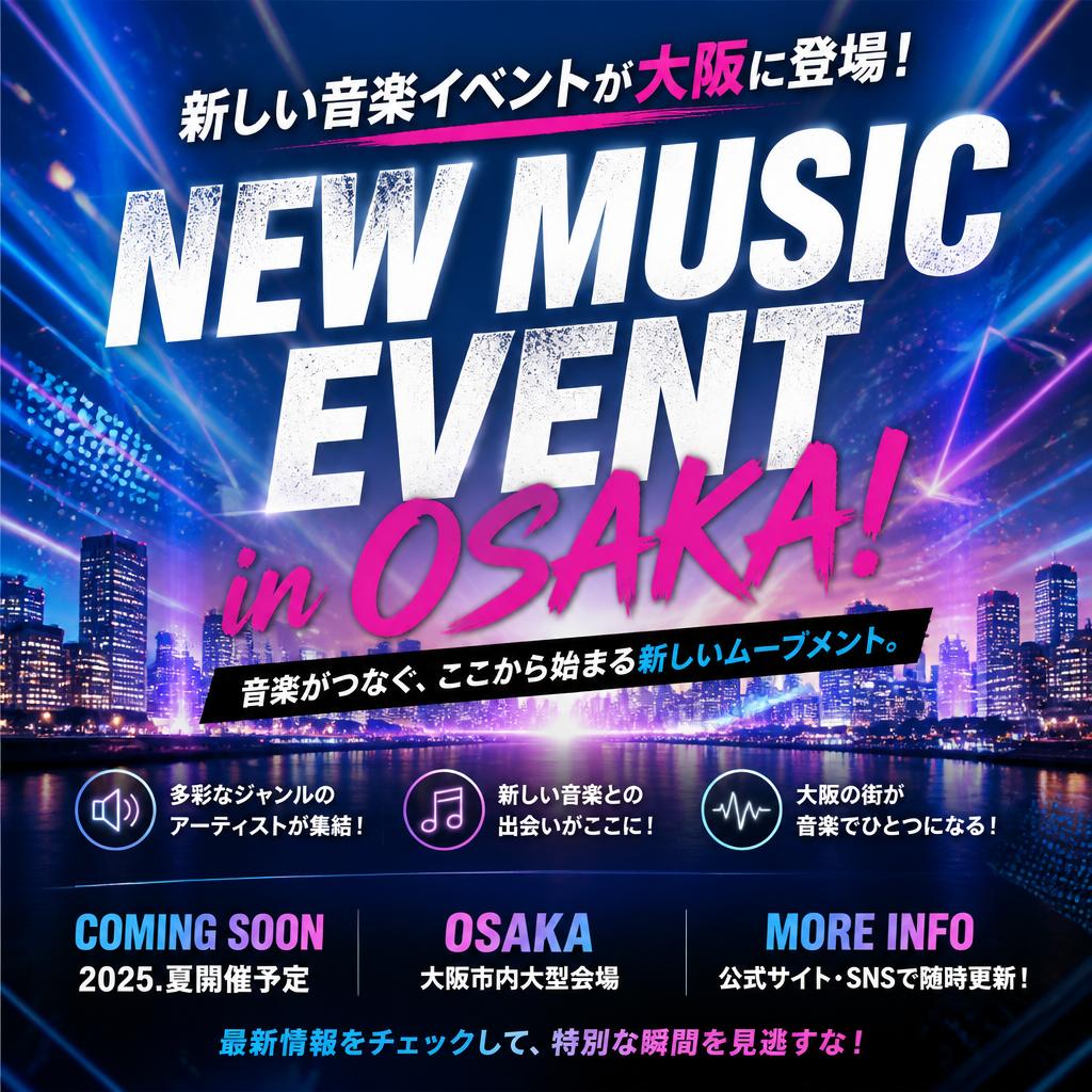 新しい音楽イベントが大阪に登場！