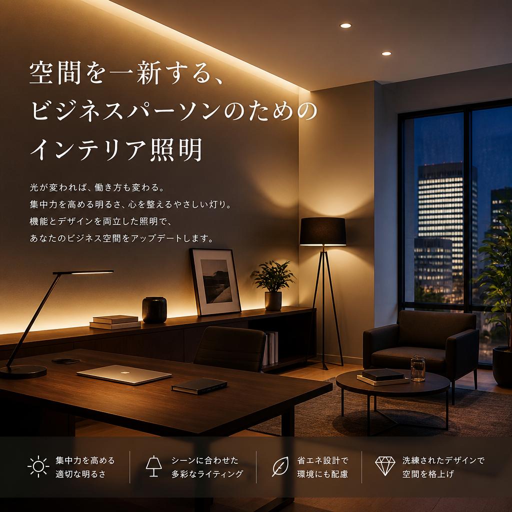 空間を一新する、ビジネスパーソンのためのインテリア照明