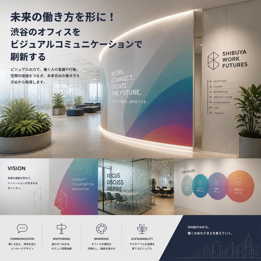 未来の働き方を形に！渋谷のオフィスをビジュアルコミュニケーションで刷新する