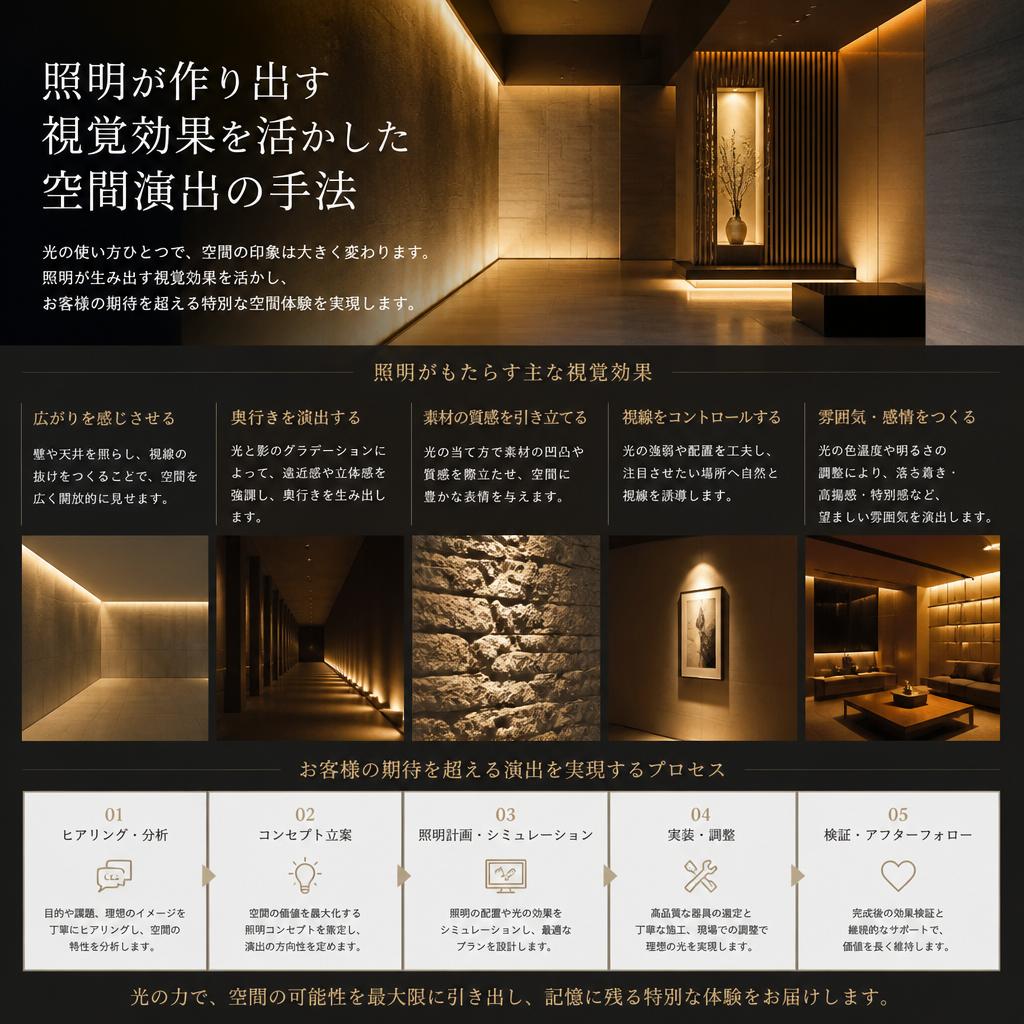 空間演出と視覚効果の融合