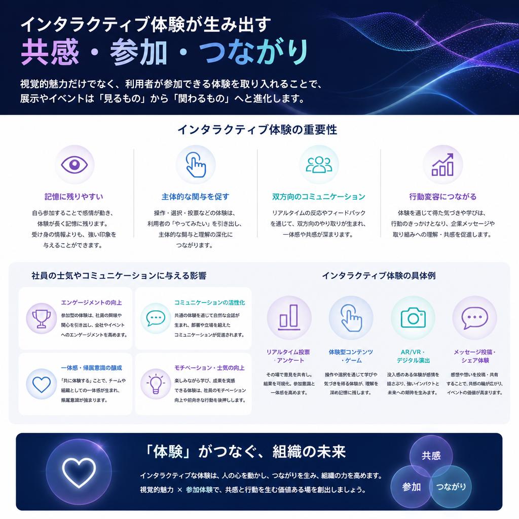 2. インタラクティブ体験で魅力的なオフィス環境を