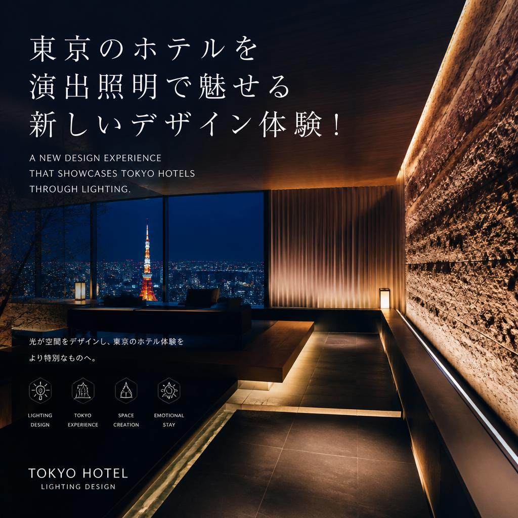 東京のホテルを演出照明で魅せる新しいデザイン体験！