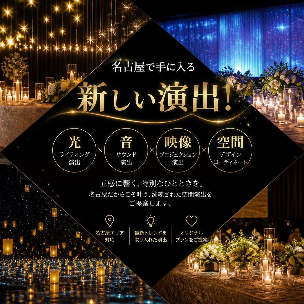 名古屋で手に入る新しい演出！