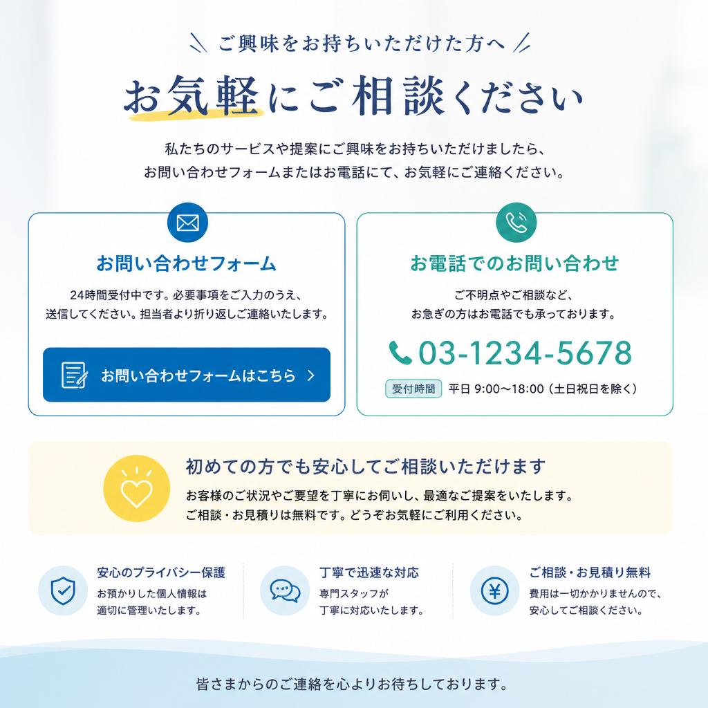 7. お問い合わせ：あなたの空間を彩るお手伝い