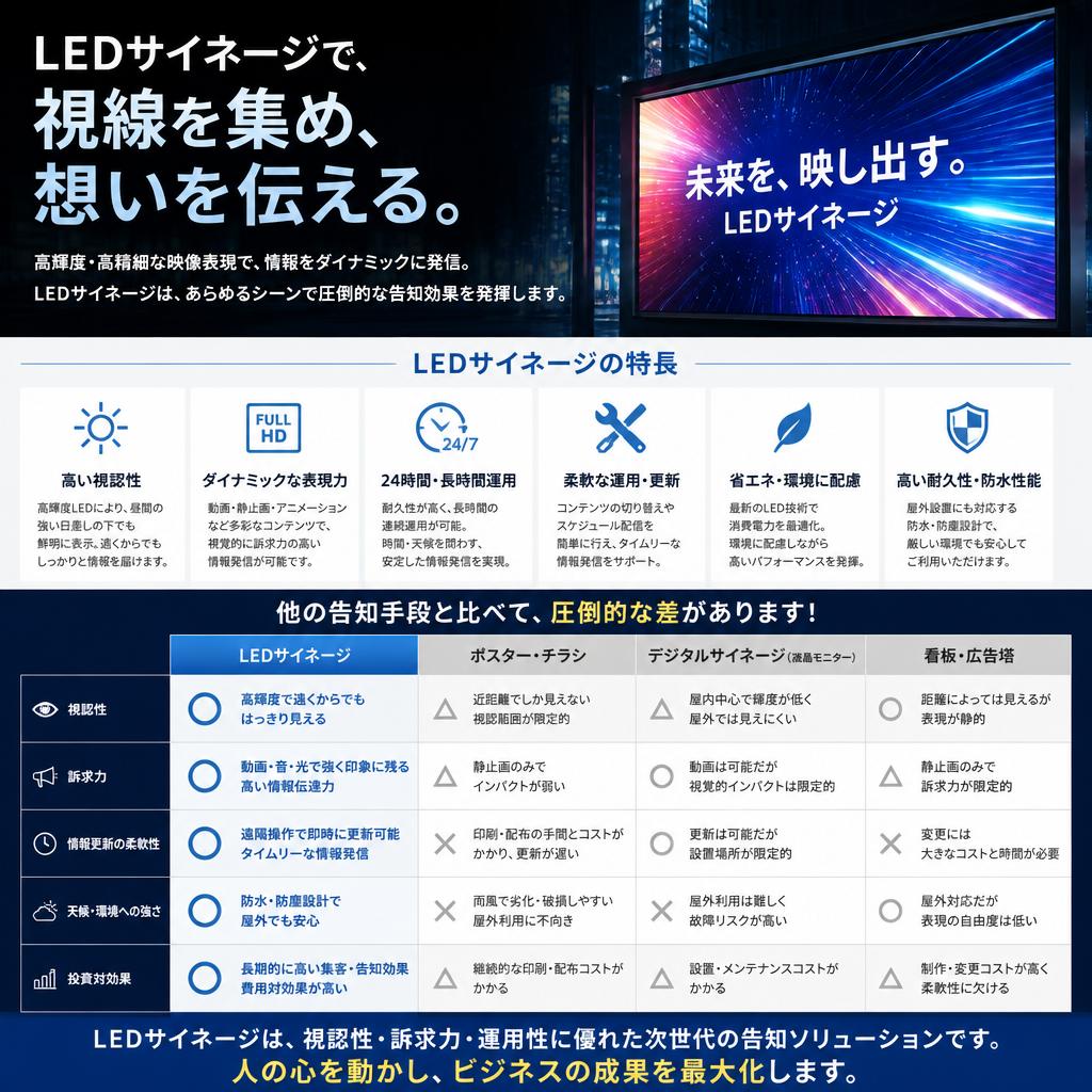 2. LEDサイネージの利点