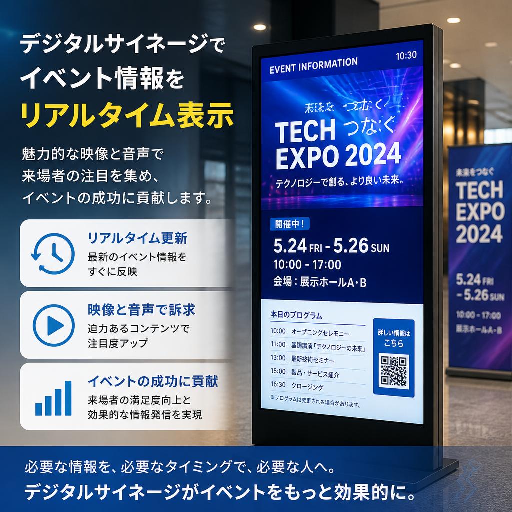 デジタルサイネージで情報発信