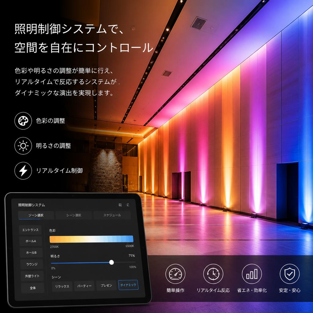 最新の照明制御システム