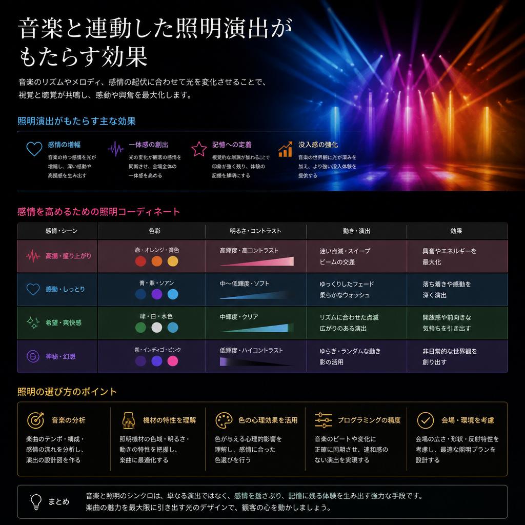 音楽と照明のシナジー