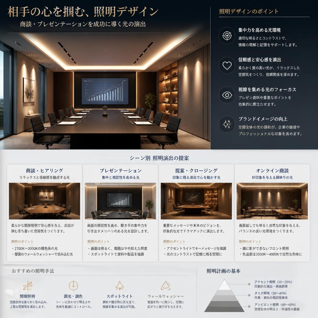 プレゼンテーション空間を演出する照明