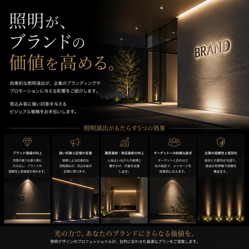 4. 照明演出によるブランド強化